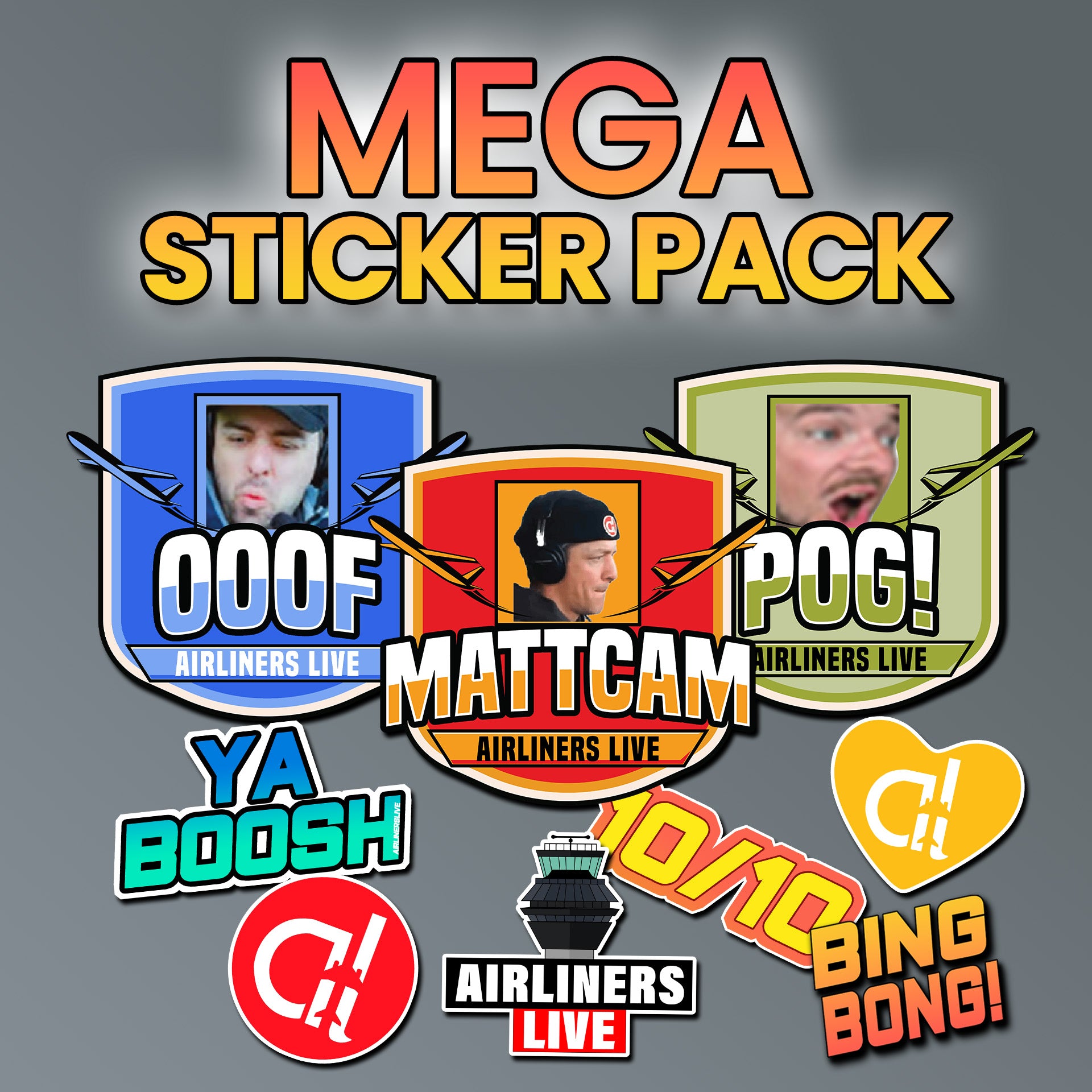 Mega shops sticker bundle