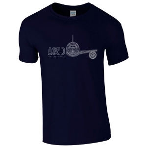 A350 Unisex T-Shirt - Navy Blue