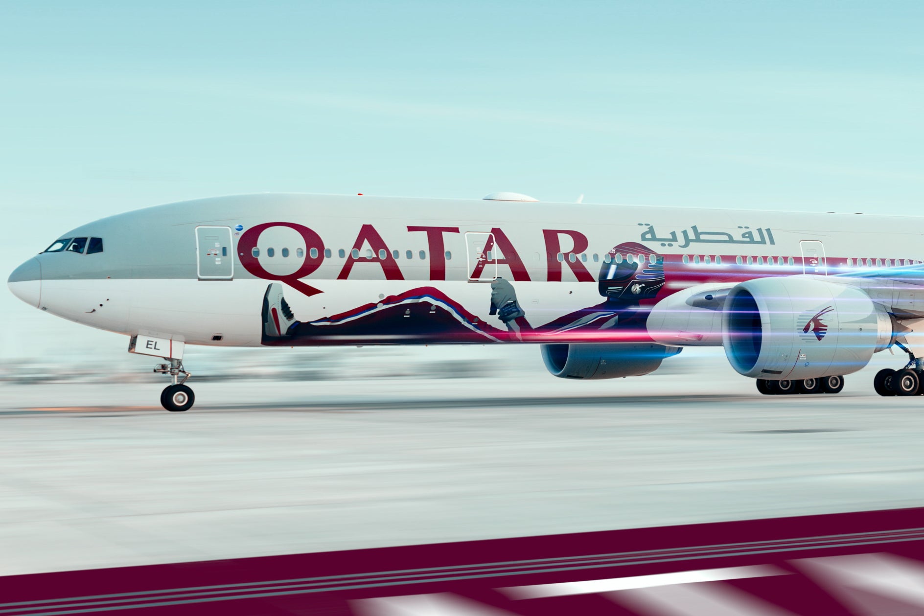 Quatar Model Qatar Airways Colour Scheme