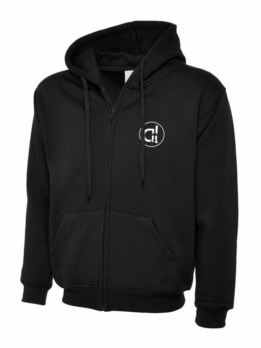 Logo Zip Up Hoodie (3XL) Black