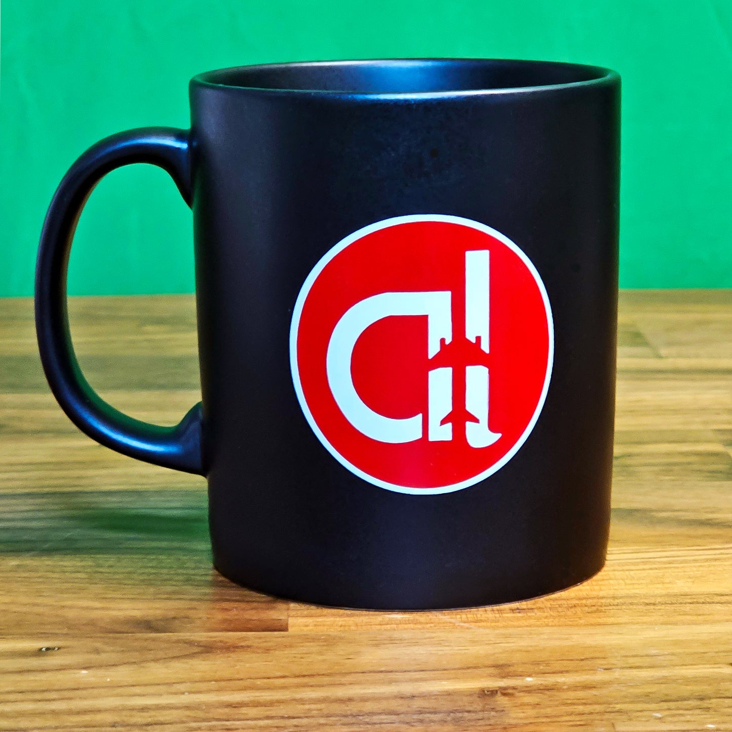 Matte Black Logo Mug