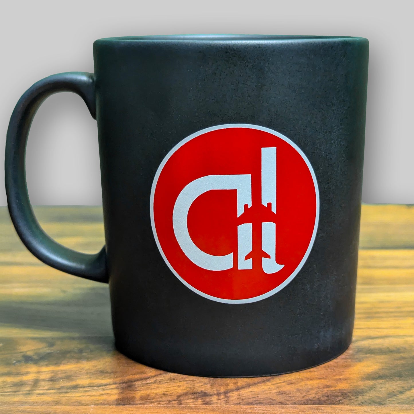 Matte Black Logo Mug