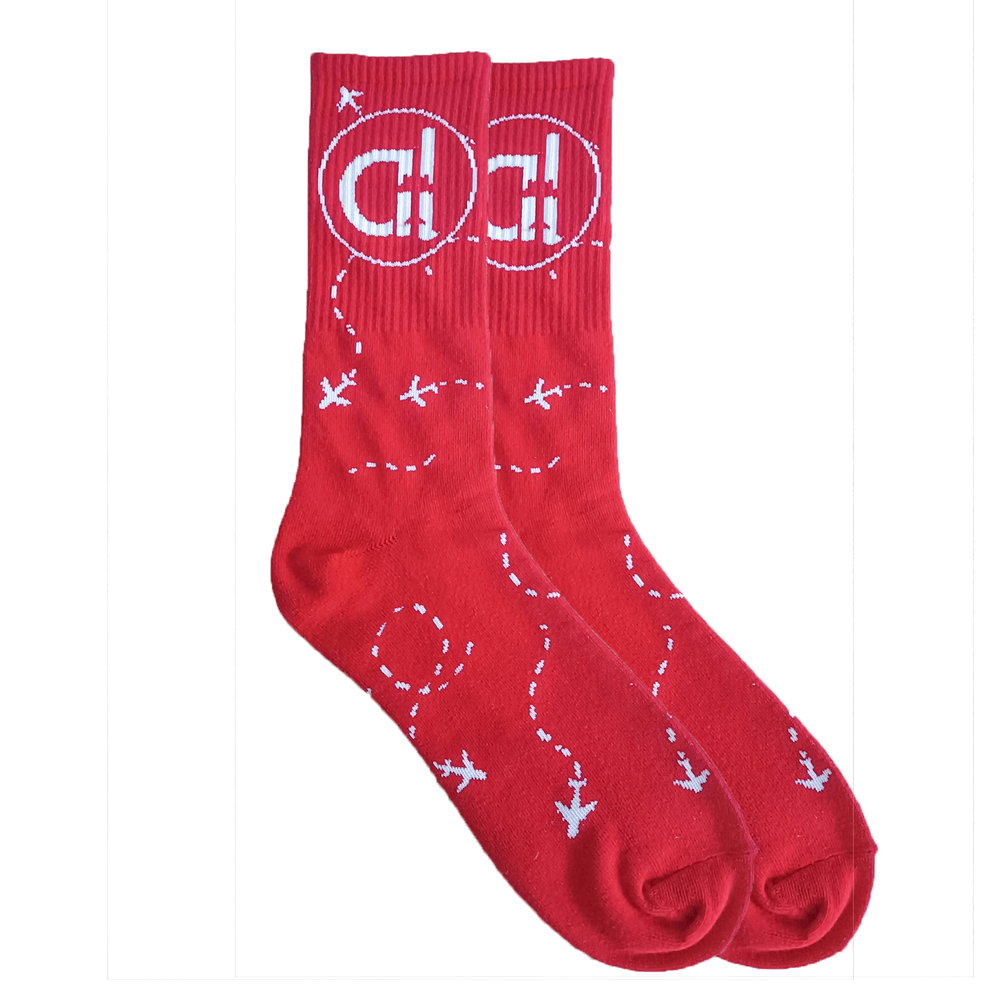 Red Logo Crew Socks